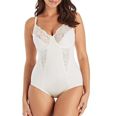 Obrázek Maidenform Dámské Pretty Collection BodyBriefer with Lace Miederslip, Slonovina (Buttercream Ter)