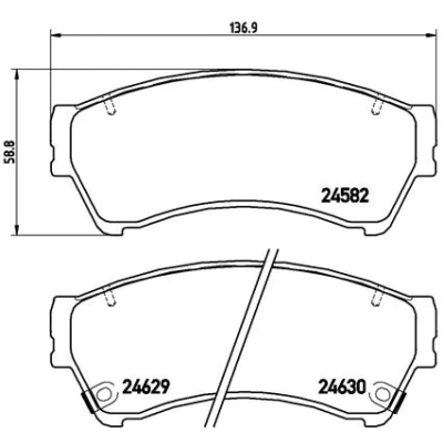 Obrázek Brembo P49039 přední brzdové destičky, počet 4