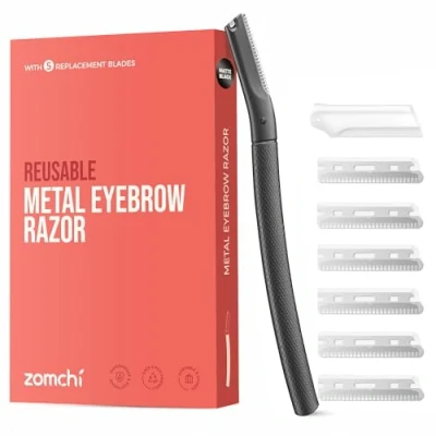 Obrázek holicí strojek na obočí, opakovaně použitelný obličej pro muže a ženy, nerezový zastřihovač s přesným krytem, Dermaplaning Tool, 6