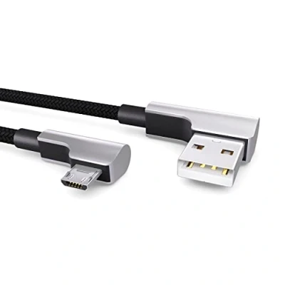 Obrázek PAXO 1m nylonový mikro USB kabel, úhel 90 stupňů, na nabíjecí datový 2. 0