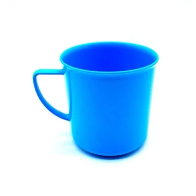 Obrázek Kelímek s uchy hrnek uchem šálek na čaj kávu možností opakovaného použití 180 ml, plast, světle modrý