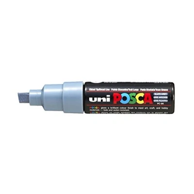 Obrázek uni ball 182633 POSCA zvýrazňovač s širokým klínovým hrotem, šedý