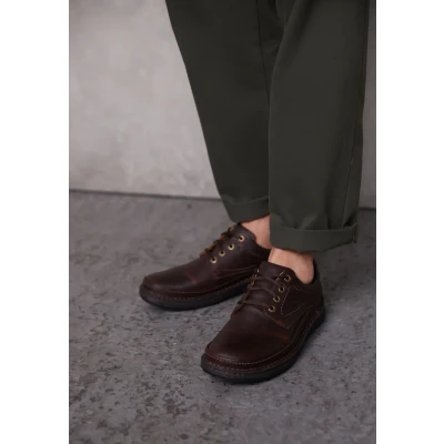 Obrázek Clarks Nature Three Volnočasové šněrovací boty, Muži, Velikost: 41, Mahagony boty
