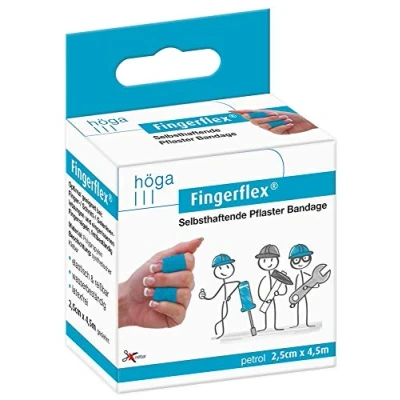 Obrázek Fingerflex petrol Samolepicí páska s náplastí na náplasti, elastická, odolná proti roztržení, vodě, bez latexu