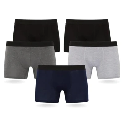 Obrázek FM London 5PACK Tagless Hyfresh Boxer Shorts Boxerky, Muži, Velikost: XL, Black, grey