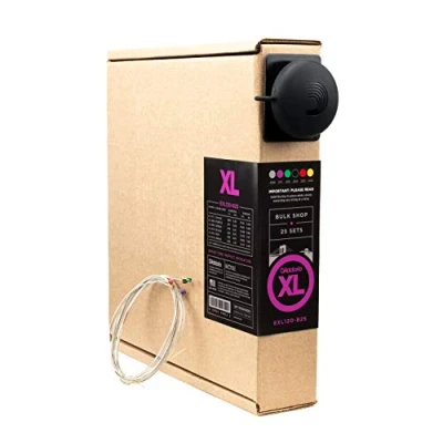 Obrázek D&#039;Addario struny pro elektrické kytary na kytaru E kytara elektrická nejoblíbenější značka strun EXL120 B25 poniklovaná ocel Super Light (09 42) balení po 25 ks