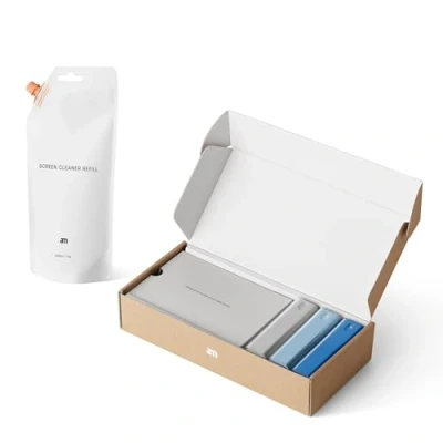 Obrázek am Čistič obrazovky sada 3 ks 200 ml náplň Screen Cleaner All in One čistič displeje pro auto, smartphone, tablety na čištění mobilu s obrazovkou čisticích hadříků a sprejem modrý
