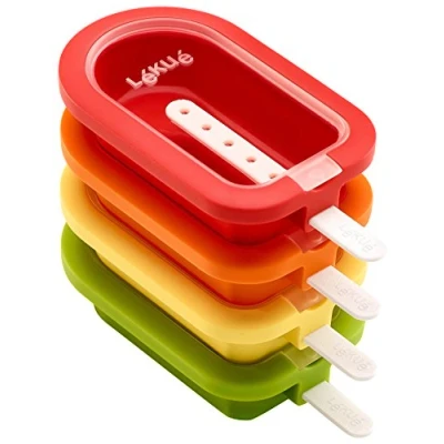 Obrázek Lékué Mini formy na led, stohovatelné, 10,5 cm, 4 kusy, různé, silikon, 7 x 9,8 11,5 cm