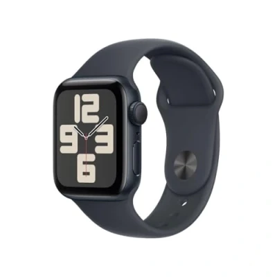Obrázek Apple Watch SE 2024 40mm Černý (Černý Silikonový Náramek S/M)