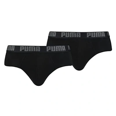 Obrázek Puma Basic Brief 2 PACK Kalhotky, Muži, Velikost: Medium, Black