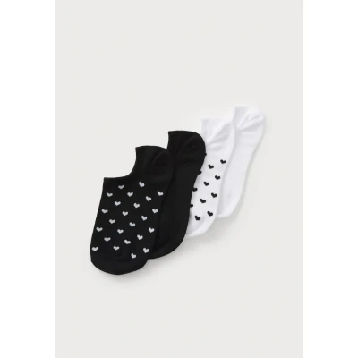 Obrázek Lindex LOW Ankle Hearts 4 PACK Ponožky, Ženy, Velikost: 36 38, White