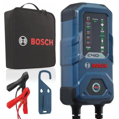 Obrázek Bosch C40 Li Kfz Batterieladegerät, 5 Ampere, mit Erhaltungsfunktion 6/12 V für Lithium Ionen, Blei Säure, EFB, Gel und AGM Batterien