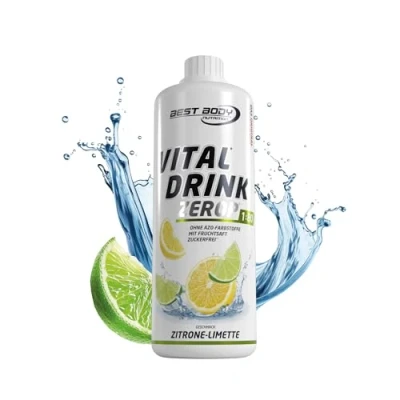 Obrázek Best Body Nutrition Vital Drink ZEROP® citron limetka, originální nápojový koncentrát sirup bez cukru, 1:80 vydává 80 litrů hotového nápoje, 1000 ml