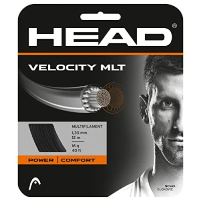 Obrázek HEAD Unisex Velocity MLT sada tenisových strun, černá, 17
