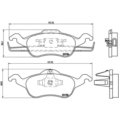 Obrázek Brembo P24046 přední brzdové destičky, počet 4