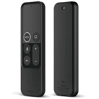 Obrázek elago R2 Slim Case Fernbedienung Hülle Silikon Kompatibel mit Apple TV 4K 4. und 5. Generation Siri Remote Anti Rutsch, Fit, Langlebig, Stoßdämpfung (Schwarz)