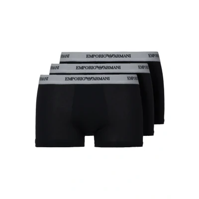 Obrázek Emporio Armani Stretch Trunk 3 PACK Boxerky, Muži, Velikost: Small, Nero