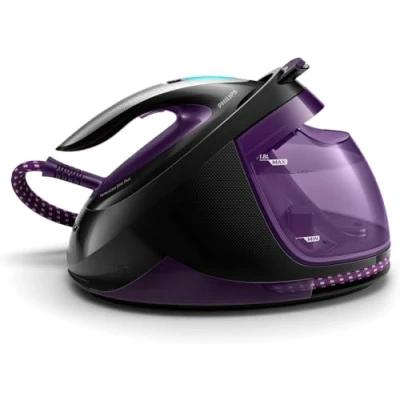 Obrázek Philips PerfectCare Elite Plus parní žehlicí stanice 2700 W, ráz 550 g, tlak 7,7 bar, technologie OptimalTEMP, 1,8litrová nádoba na vodu, fialová/černá (GC9675/80)