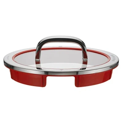 Obrázek WMF Function 4 poklice 20 cm, skleněná se funkcemi vylévání, sklo, silikon, nerezová ocel Cromargan, leštěná, červená