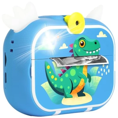 Obrázek CUBIDI® dětská kamera s okamžitou fotkou digitální děti tiskovým papírem a 32GB kartou pro chlapce dívky 3 12 let
