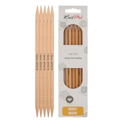 Obrázek KnitPro K35123 Punčochové pletací jehlice Wood, hnědé, 7 mm, 5