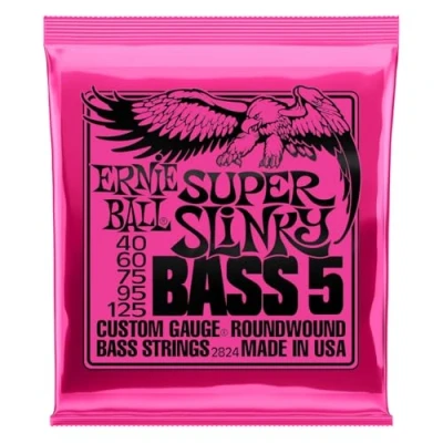 Obrázek Ernie Ball Super Slinky 5 String Nickel Wound elektrické kytarové struny, tloušťka 40 125