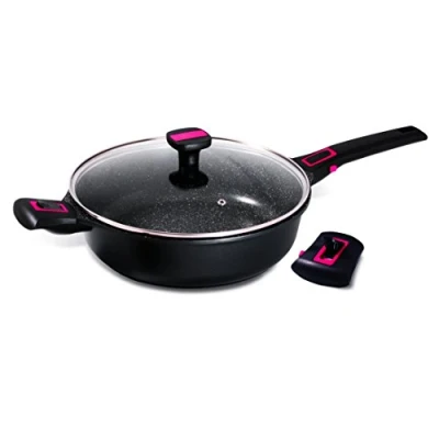 Obrázek Baumalu 383604 Schmorpfanne mit Deckel, 28 cm, Granit Pro, geschmiedetes Aluminium, Schwarz
