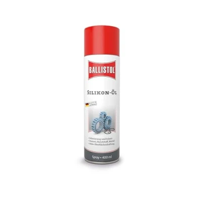 Obrázek BALLISTOL 25307 Silikonový olej 400 ml sprej mazání bez minerálních olejů na gumu, polymery, plasty, kovy obsahu kyselin, bílé