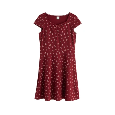 Obrázek Lindex Žerzejové šaty pro děti, Velikost: 128, Dark red