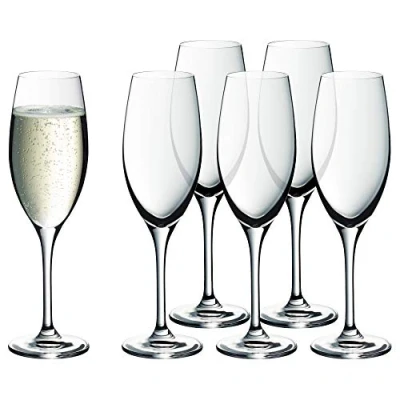 Obrázek WMF 6dílná sada sklenic na šampaňské/sekt Easy Plus, 250 ml, křišťálové sklo, vhodné do myčky nádobí, průhledné