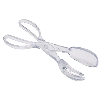Obrázek KitchenCraft Akrylová salátová kleště/servírovačka, ušlechtilá ocel, transparentní, 6,5 x 10 34 cm, 6 kusů