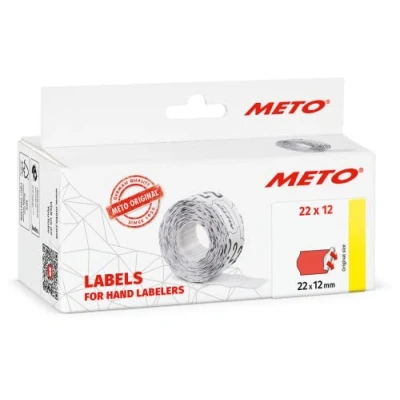 Obrázek Meto etikety pro ruční z Kreslíři 9506157 (22 x 12 mm, 1 buňky, 6 000 kusů, trvale držící, Meto, Contact, SATO, Avery, Tovel, Samark atd.) rolí, Uor Červená