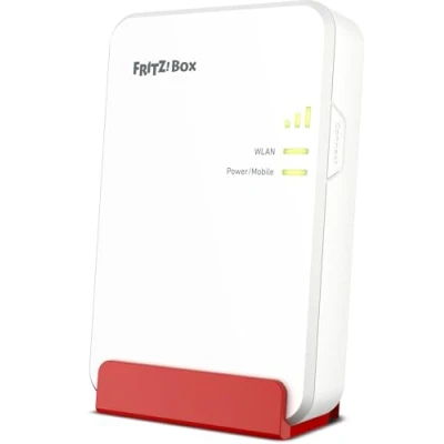Obrázek FRITZ!Box 6860 5G (mobilní router s až 1 300 MBit/s v 5G/LTE, Wi Fi 6 3 000 MBit/s, Power over Ethernet (PoE+), kryt odolný proti prachu a stříkající vodě, základna DECT)