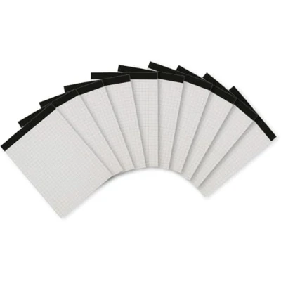 Obrázek Landré poznámkový blok bez titulního listu recyklace A6 čtverečkovaný, 50 listů, 60 g/m², 10 kusů