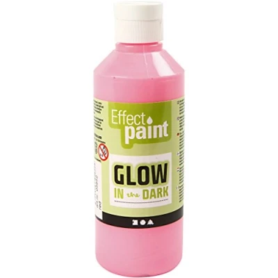 Obrázek Glow in the Dark Paint, Light Red, 250 ml