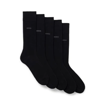 Obrázek BOSS Pánské business ponožky, Soft Cotton, balení 5 ks, černé, Černá1