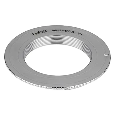 Obrázek Fotodiox pro Chrome (typ 1) Lens Mount adaptér, M42 (42 mm X1 Thread Screw) to Canon EOS for 1D, 1Ds, Mark II, III, IV, 1DC, 1DX, D30, D60, 10D, 20D, 20Da, 30D, 40D, 50D, 60D, 60Da, 5D, 7D, Rebel XT, Xti