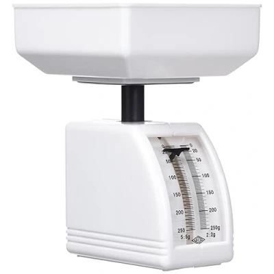 Obrázek Wedo 249862000 pružinová váha mobilní telefon (250 g, mechanická dopisní a dietní váha, z plastu, odnímatelná miska) bílá
