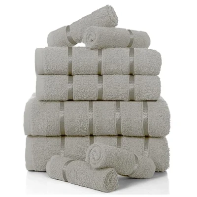 Obrázek GC GAVENO CAVAILIA Boston Handtuch Ballen, 100% Baumwolle, Silber, 8Pc Bale Set