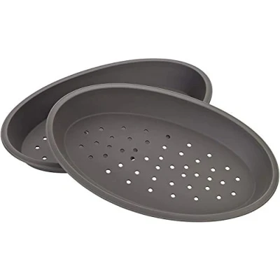 Obrázek Lurch 85056 Flexibilní pizza (sada 2 ks) / pečicí forma na pizzu ze 100% platiny bez BPA, hnědá