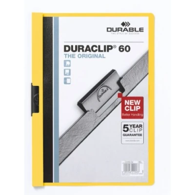 Obrázek Durable Svorky Duraclip Original 60 (na 1 listů A4), 25 kusů, žluté, 220904