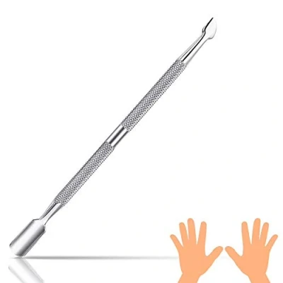 Obrázek Nagelhautschieber Edelstahl, XCOZU Profi/Nagelschieber/Metallspatel, Cuticle Pusher für Maniküre, Pediküre, Nagelreiniger und Nagelhautentferner(Silber)