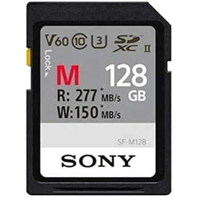 Obrázek Sony Paměťová karta SDXC UHS II se 128 GB, zápis s 277 MB/s, 4k video, IP57, SFM128