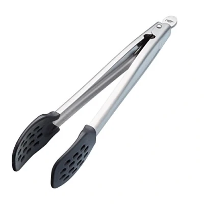 Obrázek Kuchyňské kleště MASTERCLASS z kovu s nylonovou hlavou, 28 cm (11 palců), černé/stříbrné, x 18