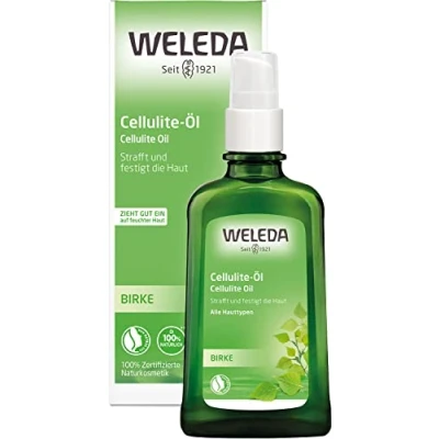 Obrázek WELEDA Bio bříza olej proti celulitidě 100 ml přírodní kosmetika péče o pleť, tělový s jojobovým olejem napíná a zpevňuje pokožku. Masážní dermatologicky potvrzeným účinkem aktivuje