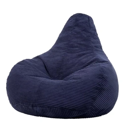 Obrázek Icon Dalton sedací vak Cord, námořnická modř, Gaming pro dospělé s náplní, Bean Bag, manšestrové křeslo, křeslo do lounge židle, ložnice, obývací pokoj, nábytek