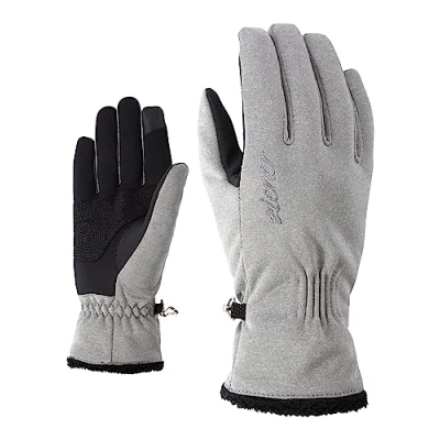 Obrázek Ziener Dámské Ibrana TOUCH LADY glove multisport volnočasové / funkční outdoorové rukavice větruodolné, prodyšné, šedé (grey melange), 6.5