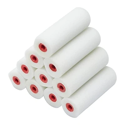 Obrázek Fit For The Job 10er Pack 100mm Schaumstoff Miniwalzen; Heimwerker Streicharbeit; Glanz und Satinfarben, für glatte Oberfläche auf Fußleisten, Fensterbänken, Paneeltüren, Schränken, Metall usw