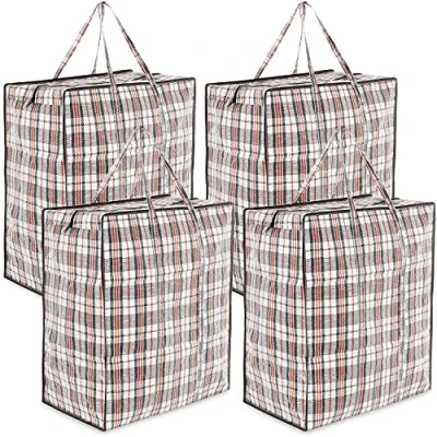 Obrázek Deco Express Storage bag, Jumbo Travel Organizer taška se stabilním zipem a držadly, velký garment univerzální úložná na oblečení, 76 x 59 24 cm, 4dílné balení