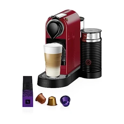 Obrázek Nespresso Kávovar na kapsle Krups XN7615 Citiz&amp;Milk 1260 W kapacita nádrže vodu 1 l tlak čerpadla 19 barů barva červená